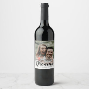 Parents of the Bride Thank You Wedding Photo Wine Label