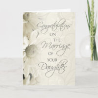 Parents of the Bride Wedding Congratulations Card