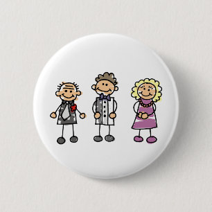 Parents Of The Groom On Wedding Day 6 Cm Round Badge