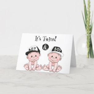 PARENTS OF ***TWIN BOYS*** CONGRATULATIONS CARD