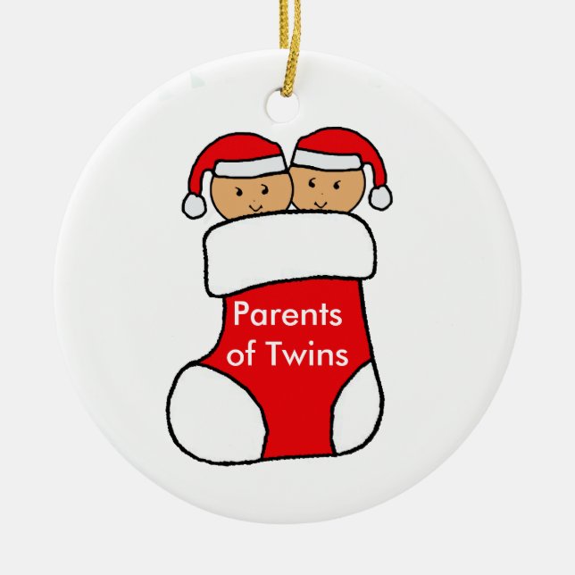 Parents of Twins Ornament (Front)