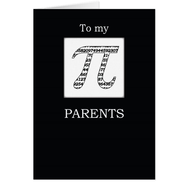 Parents Pi Day Black (Front)