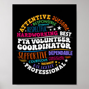 Parents Teacher Ociation Pta Volunteer Coordinator Poster
