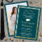 Parents Teal & Foil Photo Graduation Announcement