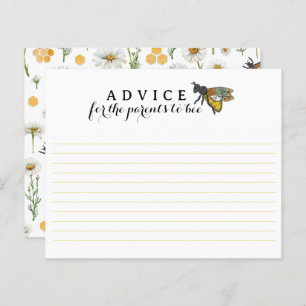 Parents To Bee Baby Shower Advice Card