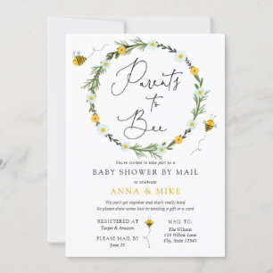 Parents to Bee Baby Shower by Mail invitation