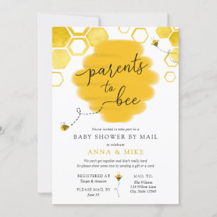 Parents to Bee Baby Shower by Mail Invitation