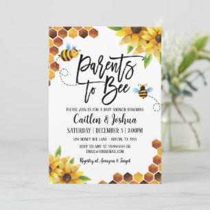 Parents To Bee Baby Shower Honey Bee Invitation