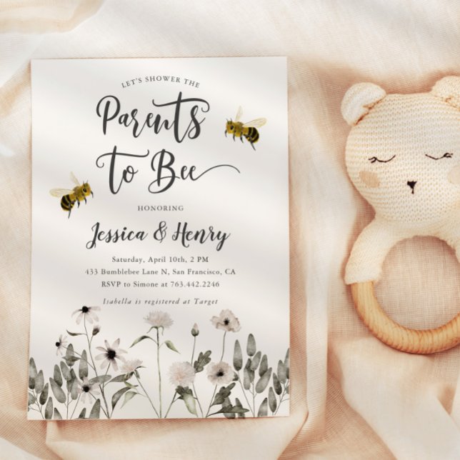 Parents to Bee Baby Shower Invitation (Creator Uploaded)