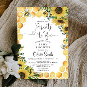 Parents to Bee Gender Neutral Baby Shower Invitation
