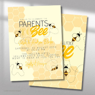 Parents to bee Honey Comb Baby Shower Invitation