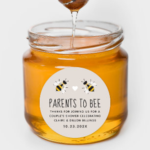 Parents to Bee Shower Favor Sticker