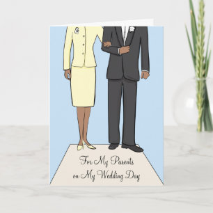 Parents Wedding African American Thank You Card