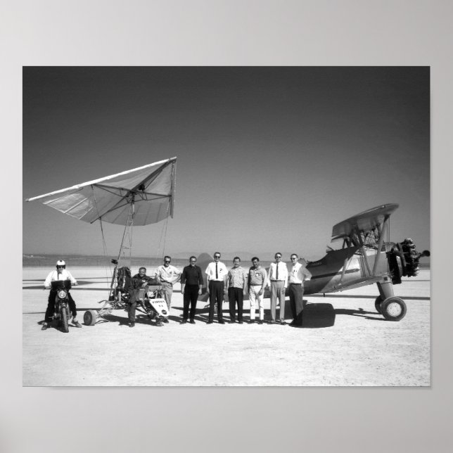 Paresev 1-A and Tow Plane with Crew and Pilot Poster (Front)