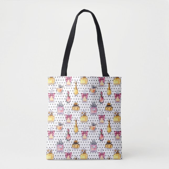 Parfum Bottle Pattern Tote Bag (Front)