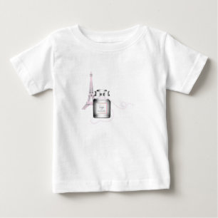 Parfum Bottle with Eiffel Tower and Rope Baby T-Shirt