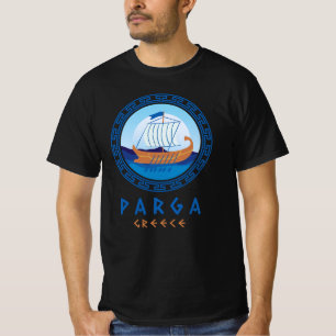 Parga, Greece Greek Ship Design Men's T-Shirt