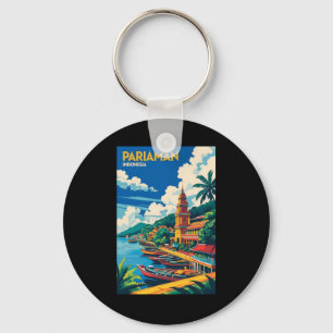 Pariaman Indonesia Vintage Travel Tourism Sticker Key Ring
