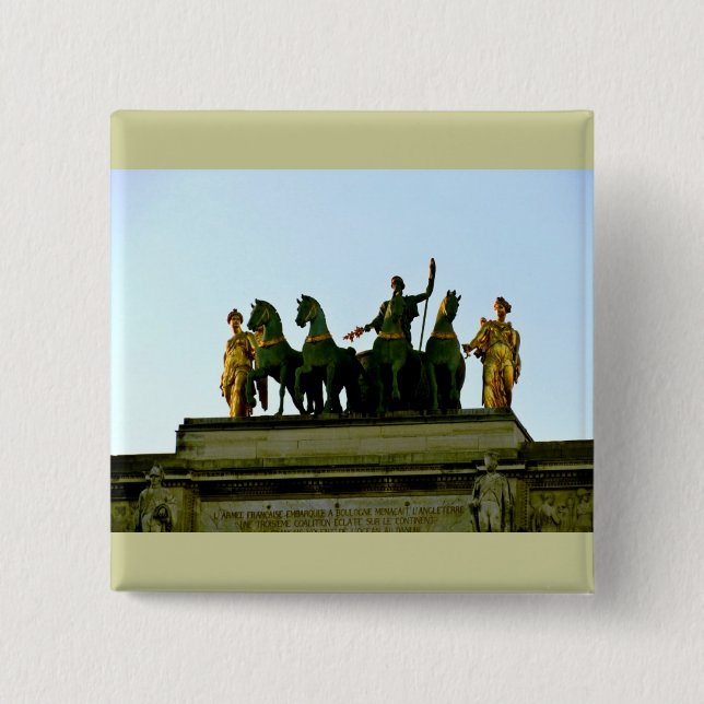 Paris 15 Cm Square Badge (Front)