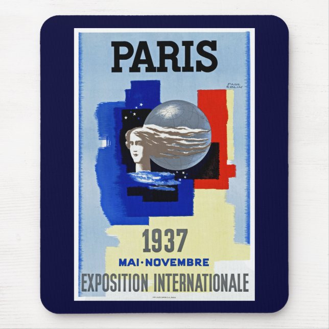 Paris 1937 ~ Exposition Internationale Mouse Pad (Front)