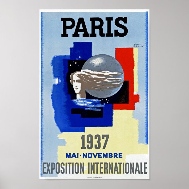Paris 1937 ~ Exposition Internationale Poster (Front)
