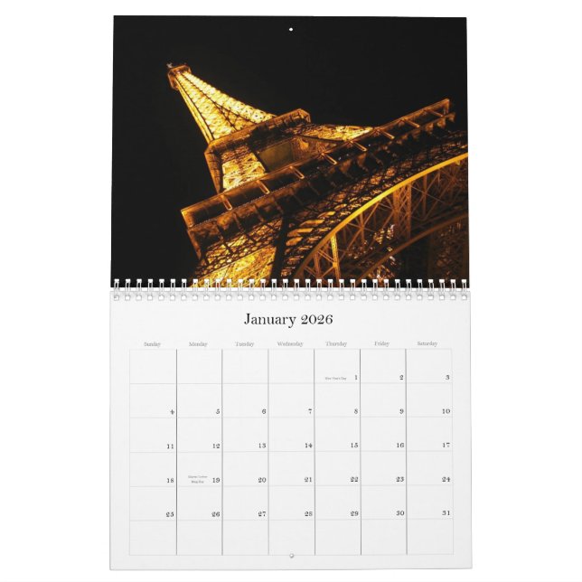 Paris 2007 Calendar (Jan 2026)