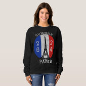 Paris 2024 J.O. France International Summer Sports Sweatshirt (Front Full)