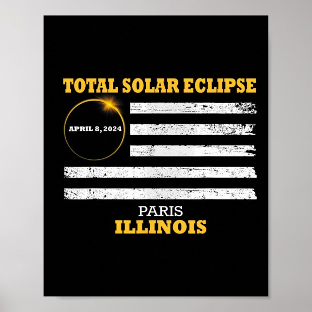 Paris 2024 Solar Eclipse 2024 040824 Eclipse  Poster (Front)