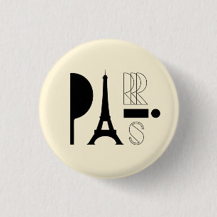 PARIS 3 CM ROUND BADGE