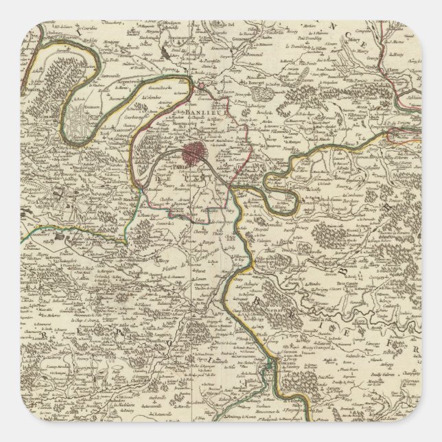 Paris 3 square sticker (Front)