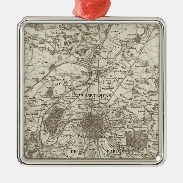 Paris 5 metal tree decoration (Front)