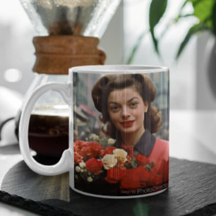 Paris 60s Flower Lady 3 Coffee Mug