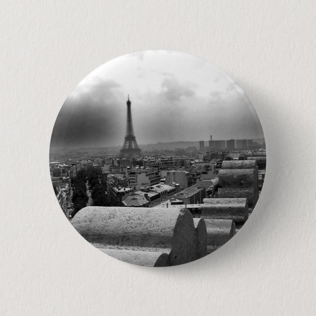 Paris 6 Cm Round Badge (Front)