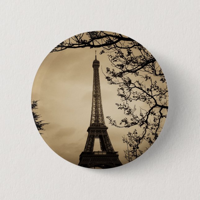 Paris 6 Cm Round Badge (Front)