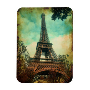 Paris, A Vintage Style Eiffel Tower Magnet