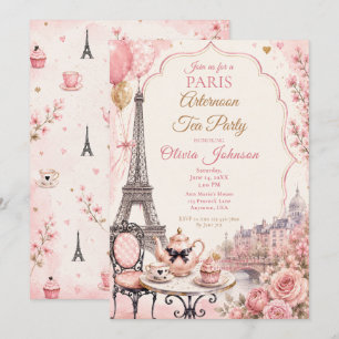 Paris Afternoon Tea Party Invitation
