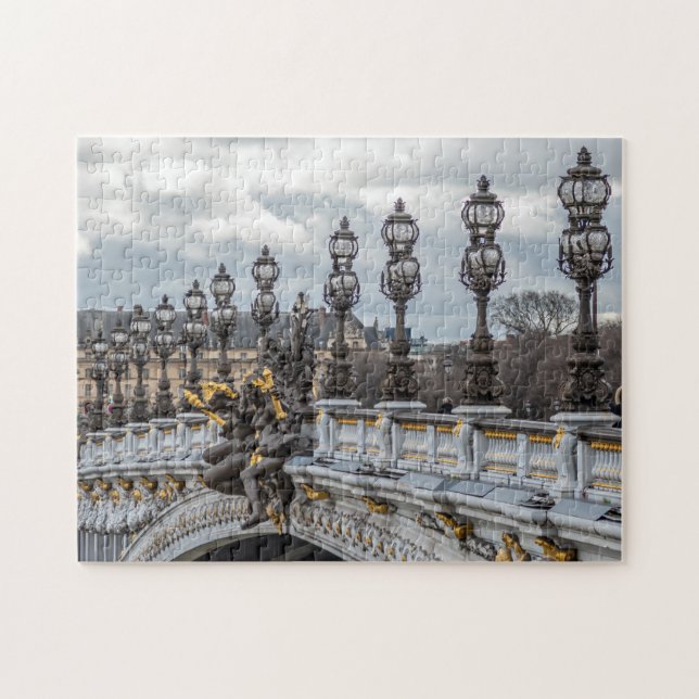 Paris Alexander III Bridge lampposts puzzle (Horizontal)