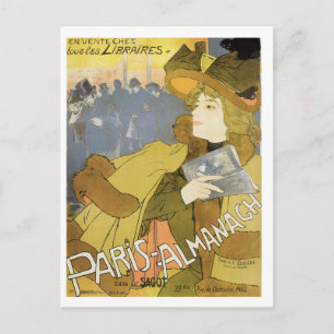 Paris Almanach, 1894 Vintage Art Nouveau Postcard