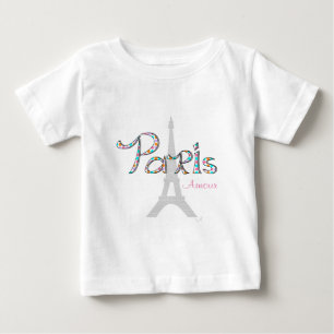 PARIS Amour with Eiffel Tower Baby T-Shirt
