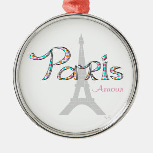 PARIS Amour with Eiffel Tower Metal Tree Decoration