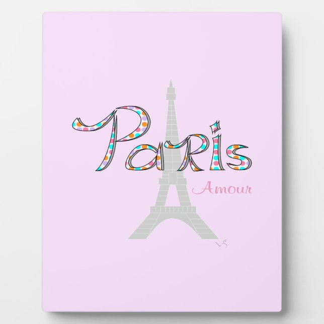 PARIS Amour with Eiffel Tower Plaque (Front)