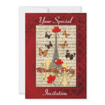 Paris and butterflies Valentines party