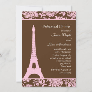 Paris and Chocolate Rehearsal Dinner Invitation