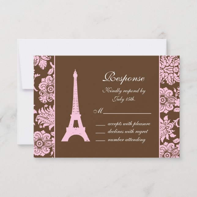 Paris and Chocolate RSVP Card (Front)