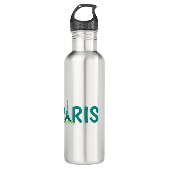 Paris and it's beautiful Eiffel tower  710 Ml Water Bottle (Front)