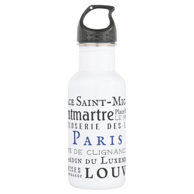 Paris and its landmarks  532 ml water bottle (Front)