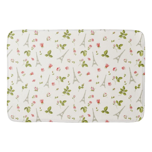 Paris and Roses Bath Mat (Front)
