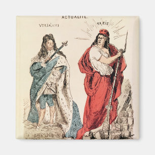 Paris and Versailles Glaring at Each Other, 1871 Magnet
