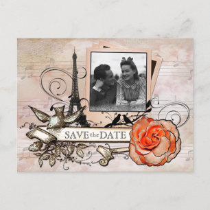 Paris antique theme custom PHOTO postcard