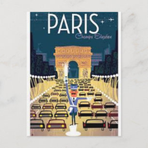 Paris Arc de Triomphe Postcard
